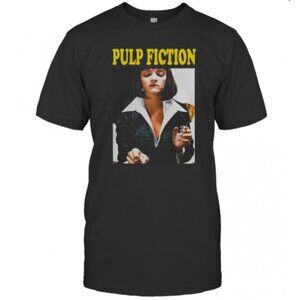 Pulp Fiction Uma Thurman Poster Official Tarantino Black Mens T-Shirt